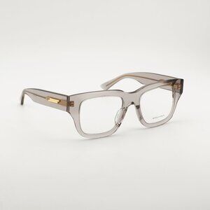 Bottega Veneta BV1361O 010 Eyeglasses Transparent Grey 50mm Square Frame
